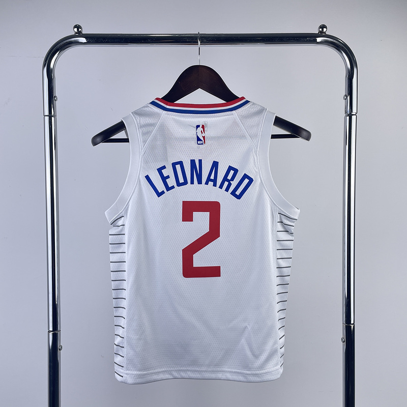 2023 NBA LA Clippers KIDS 2 LEONARD Basketball Jersey