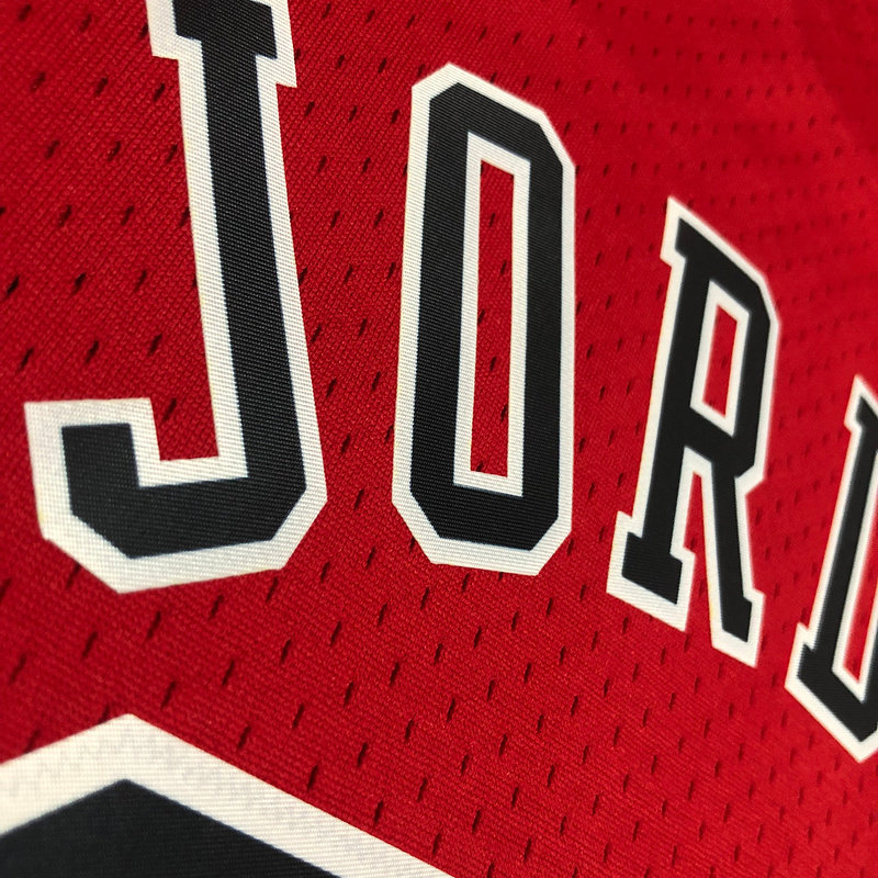 1997-98 NBA Chicago Bulls 23 JORDAN Red Basketball Jersey