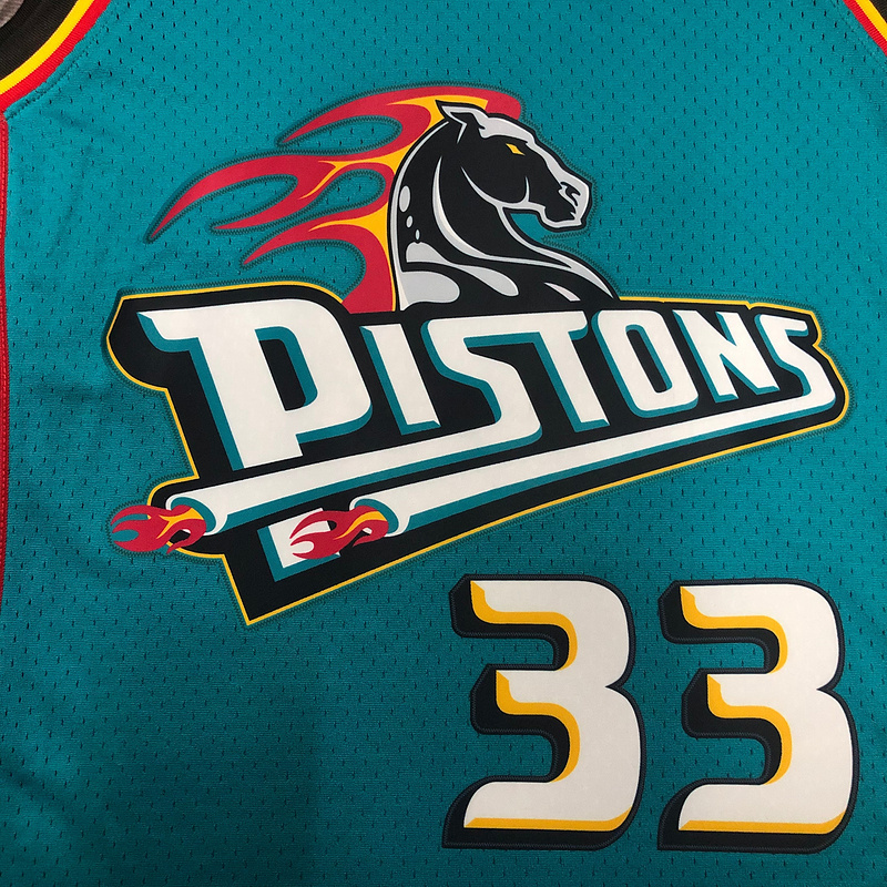 1998-99 NBA Detroit Pistons 33 HILL Basketball jersey