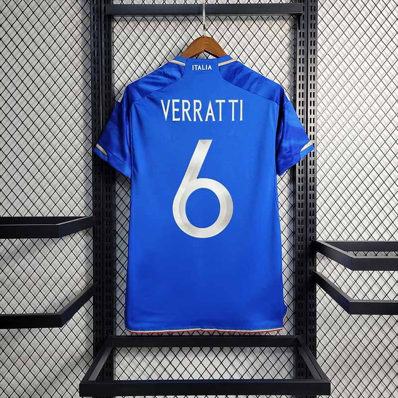 2023-24 Italy  home  VERRATTI BARELLA ADRIAN VERRATTI DEL PIRO Football jersey