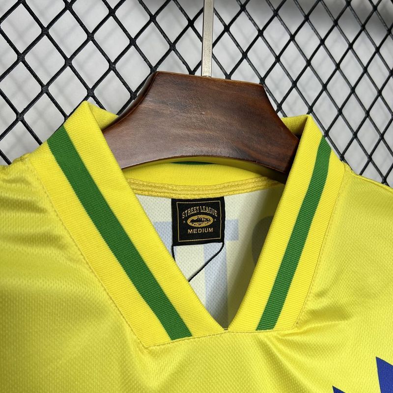 Retro 1995 Brazil home Corteiz Football jersey retro
