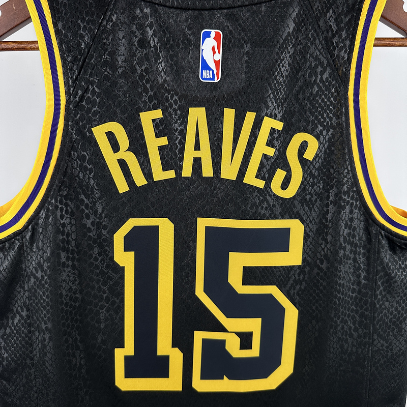 2023 NBA Lakers 15 REAVES Basketball Jersey