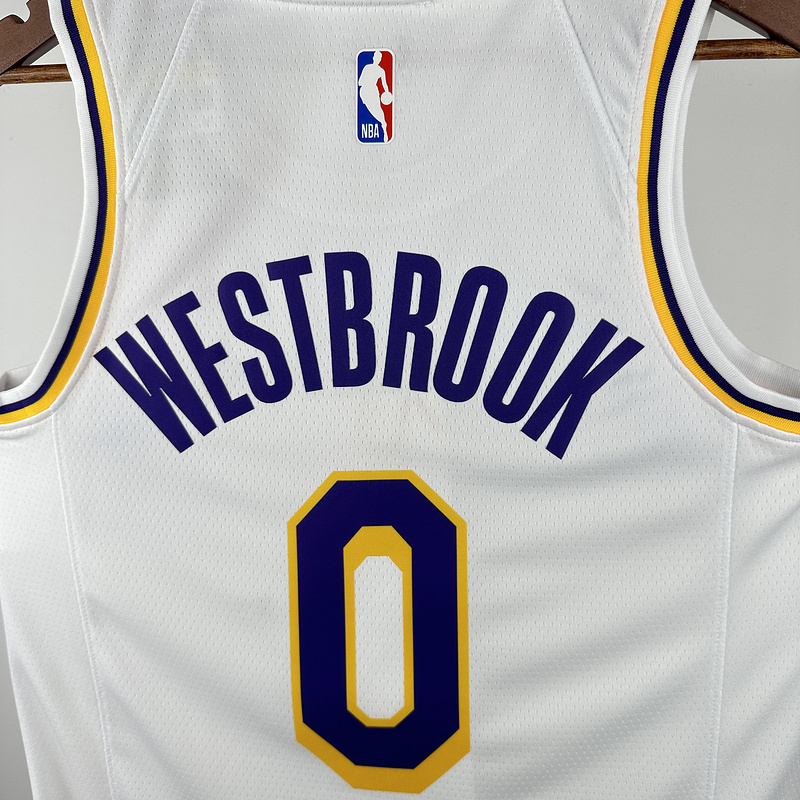 2023 NBA Lakers 0 WESTBROOK Basketball Jersey