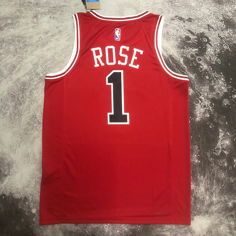 2023 NBA Chicago Bulls (1 ROSE) Basketball Jersey
