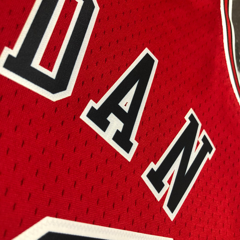 1997-98 NBA Chicago Bulls 23 JORDAN Red Basketball Jersey