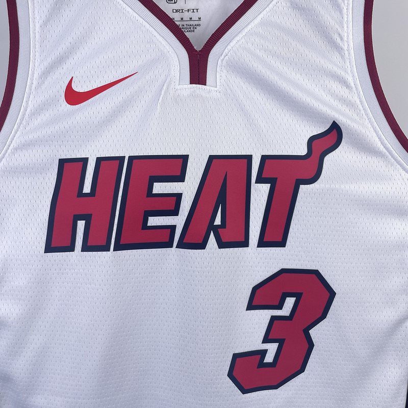 2023 NBA Miami Heat 3 WADE Basketball Jersey