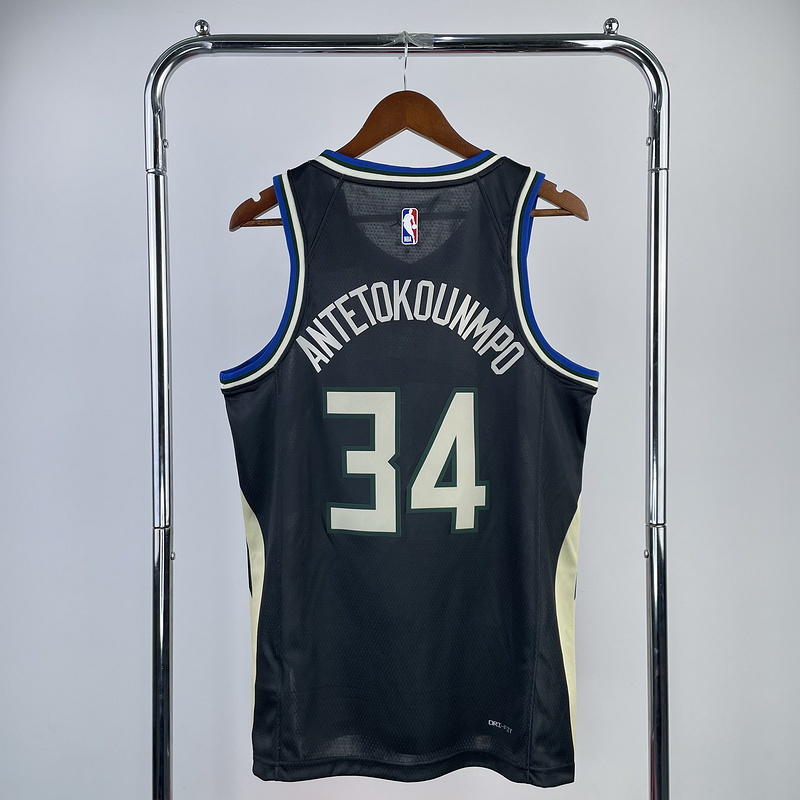 2023 NBA Milwaukee Bucks (34 ANTETOKOUNMPO) Basketball Jersey