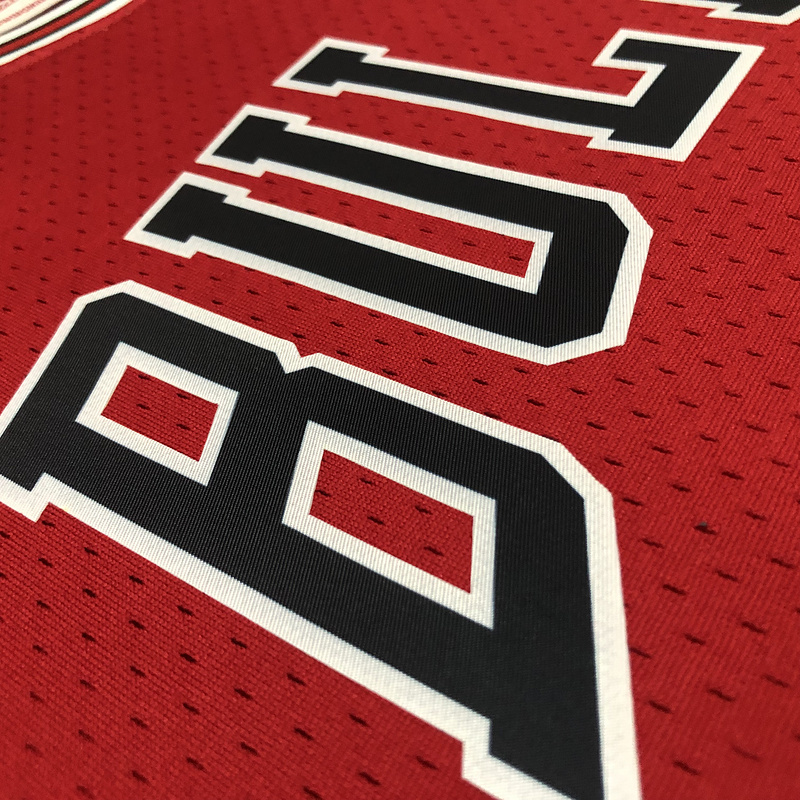 1997-98 NBA Chicago Bulls 23 JORDAN Red Basketball Jersey