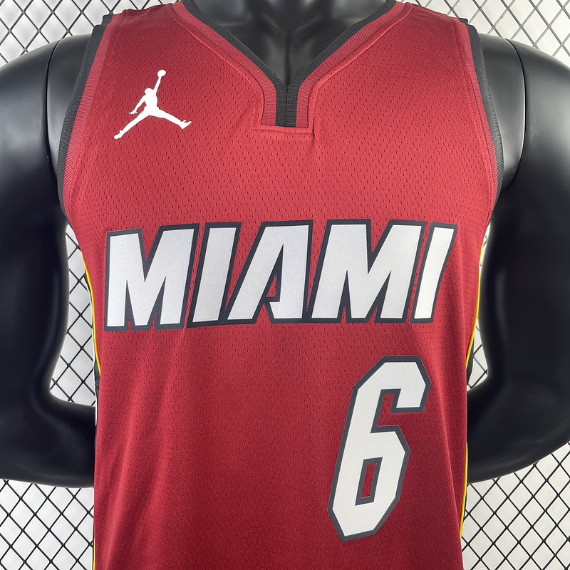 2023 NBA Miami Heat 6 JAMES Basketball Jersey