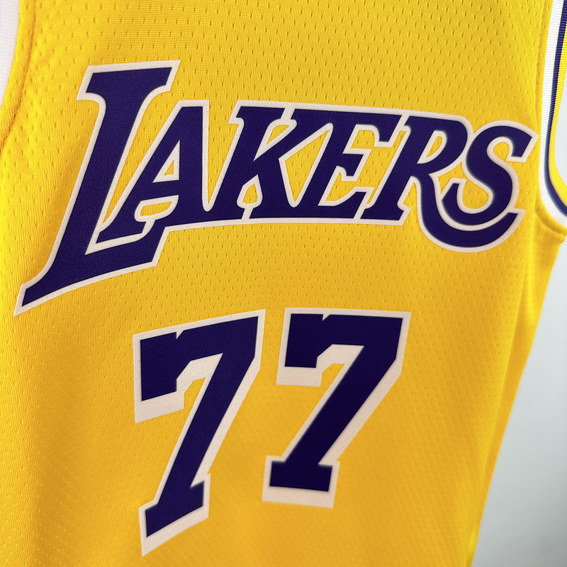 Kids 2023 NBA Lakers 77 DONCIC Basketball Jersey