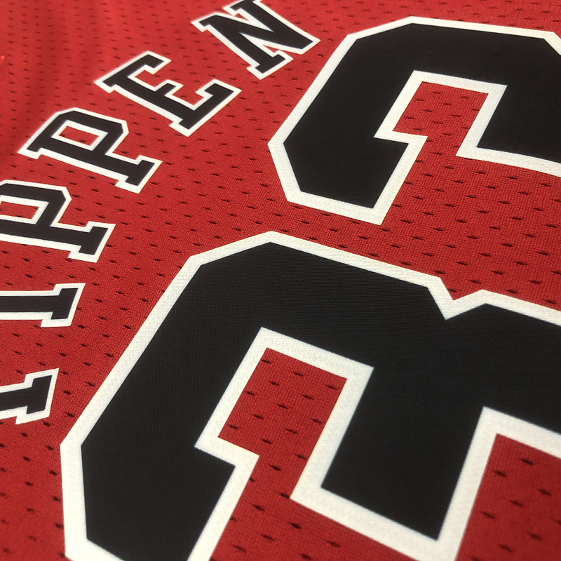 1997-98 NBA Chicago Bulls Woman 33 PIPPEN Red Basketball Jersey