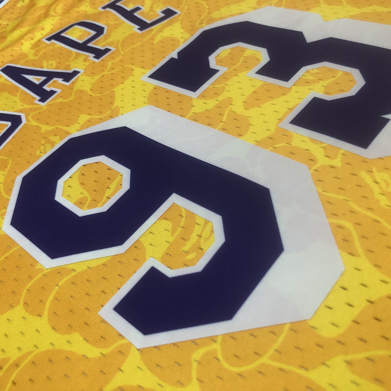 1996-97 NBA Lakers  93 BAPE Basketball Jersey