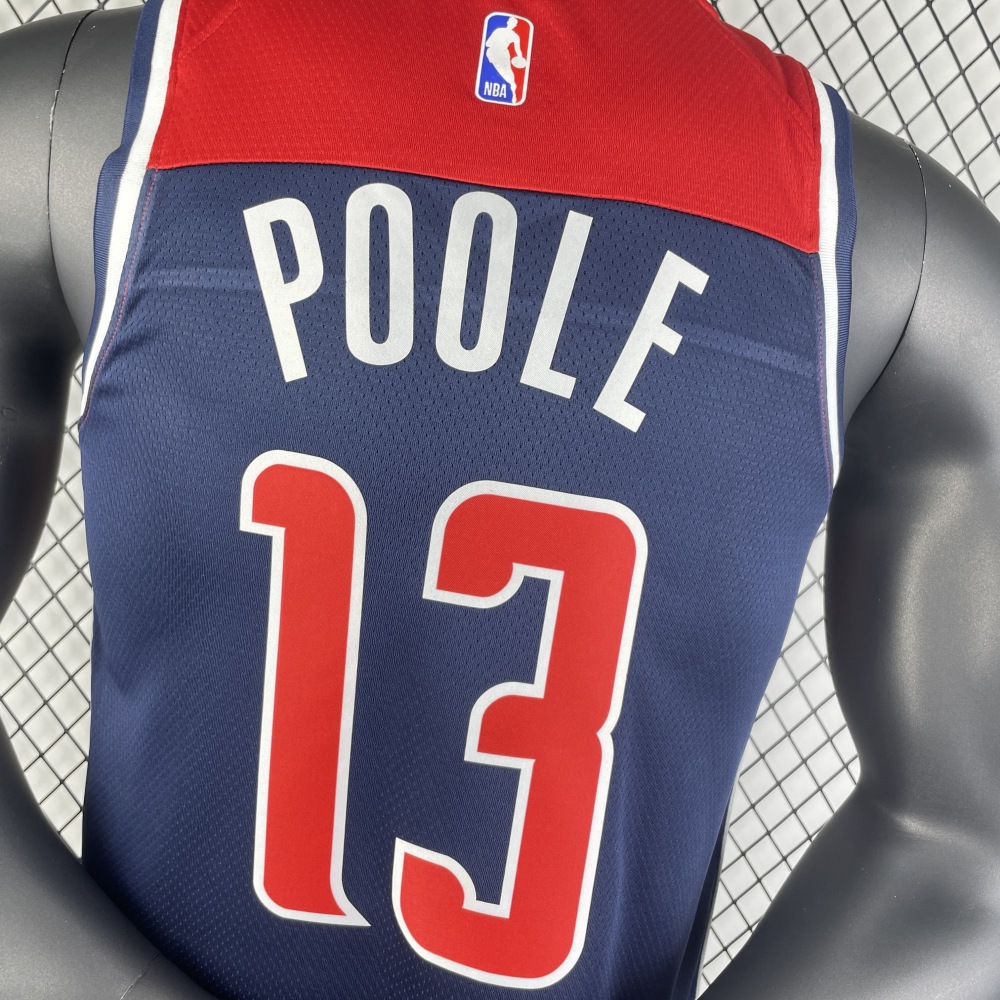2023 NBA Washington Wizards 13 Poole Basketball Jersey