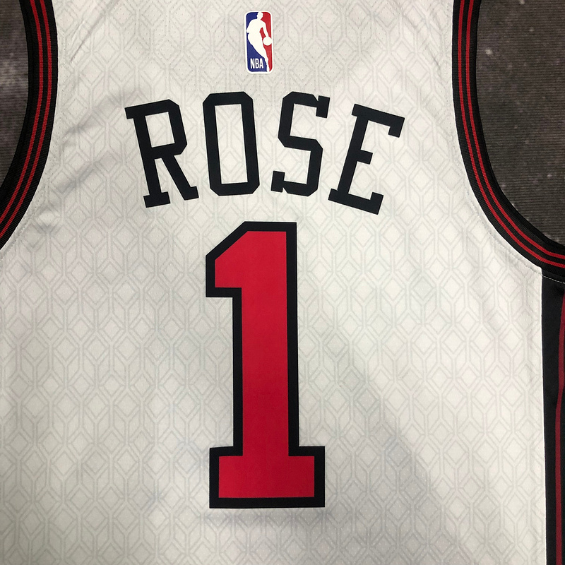 2023 NBA Chicago Bulls (1 ROSE) Basketball Jersey