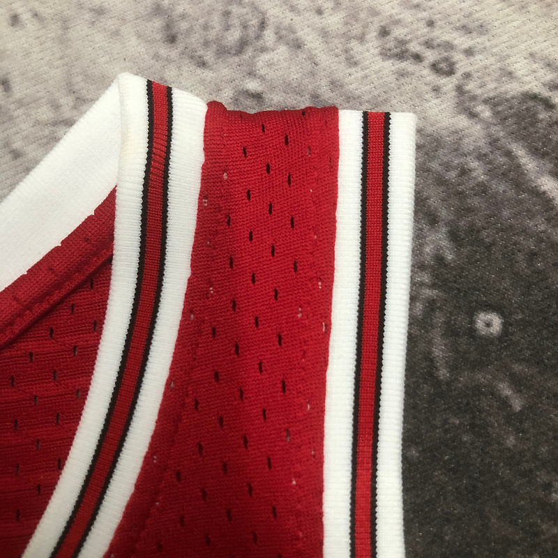 1997-98 NBA Chicago Bulls Woman 91 RODMAN Red Basketball Jersey