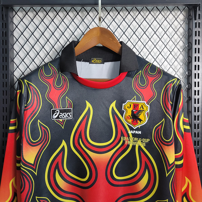Retro 1998 japan Goalkeeper Red Flame Football jersey retro