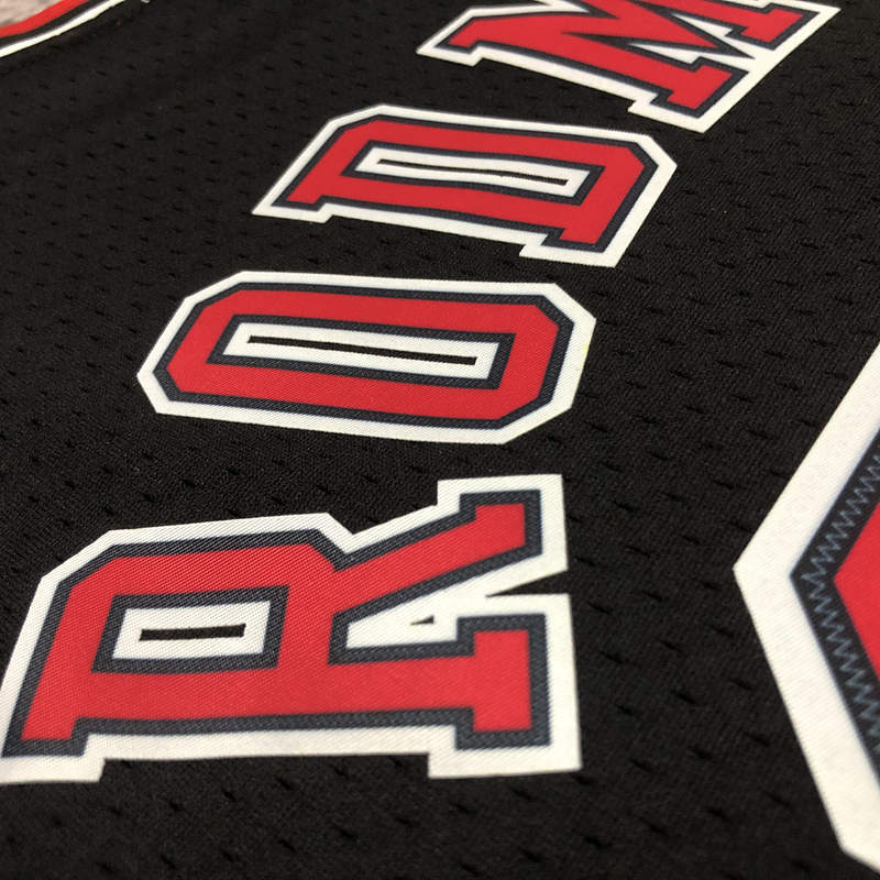 1997-98 NBA Chicago Bulls 91 RODMAN Black Basketball Jersey
