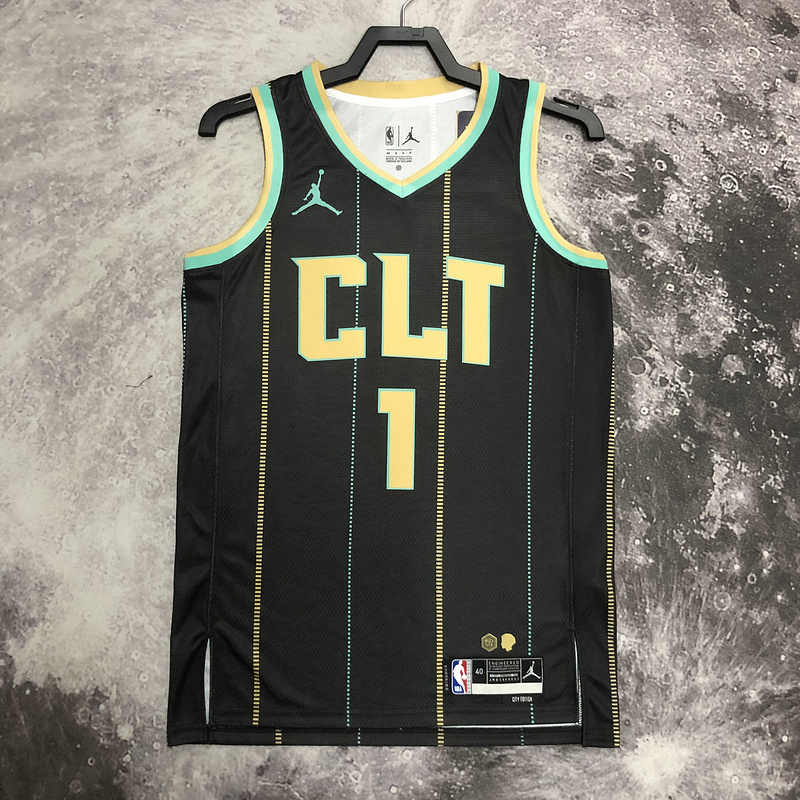 2023 NBA Charlotte Hornets (1 BALL) Basketball Jersey