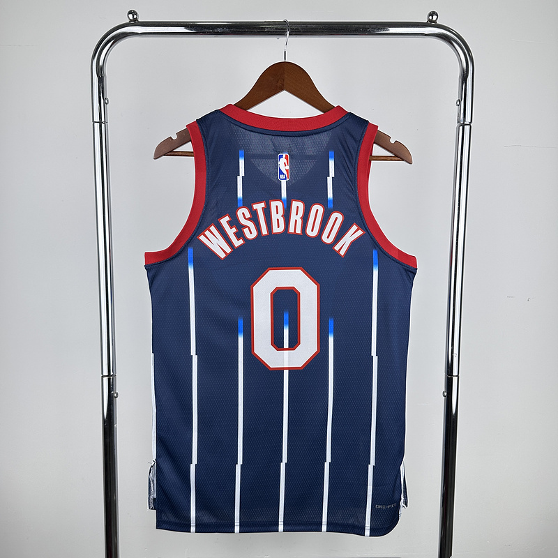 2023 NBA Houston Rockets 0 WESTBROOK Basketball Jersey