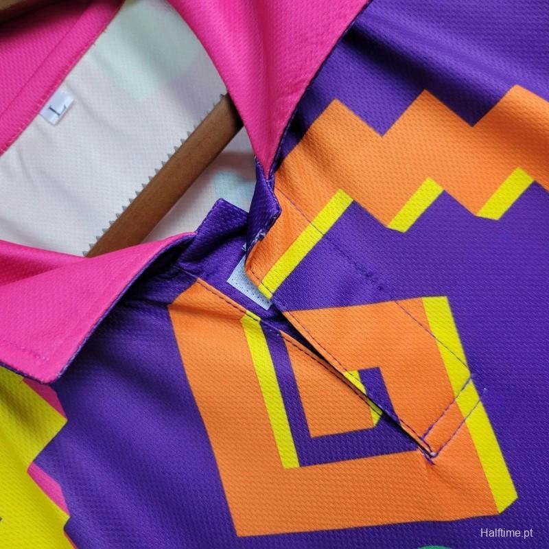 Retro 1995 Mexico CAMPOS 9 Home Orange Football jersey retro