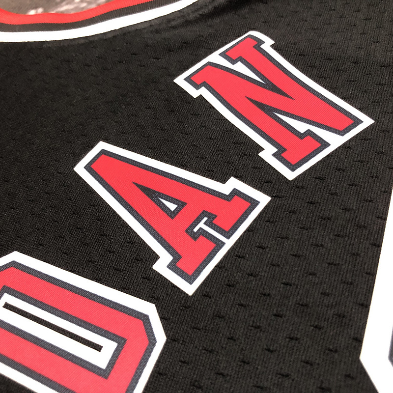 1997-98 NBA Chicago Bulls 23 JORDAN Black Basketball Jersey