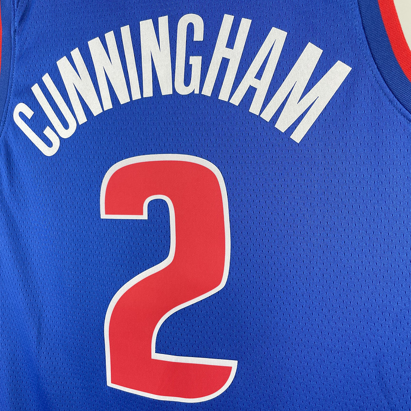 2023 NBA Detroit Pistons 2 CUNNINGHAM Basketball Jersey