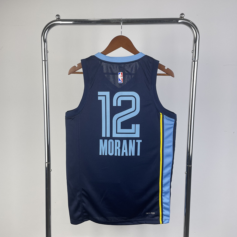 2023 NBA Memphis Grizzlies 12 MORANT Basketball Jersey