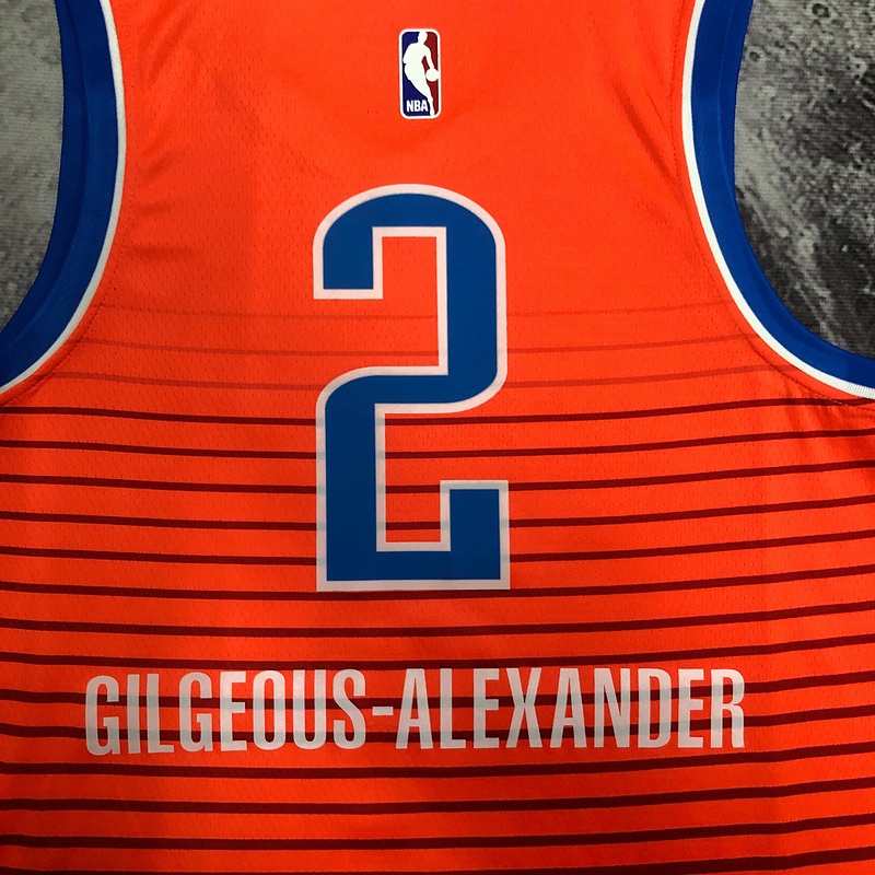 2023 NBA Oklahoma City Thunder 2 GILGEOUS Basketball Jersey