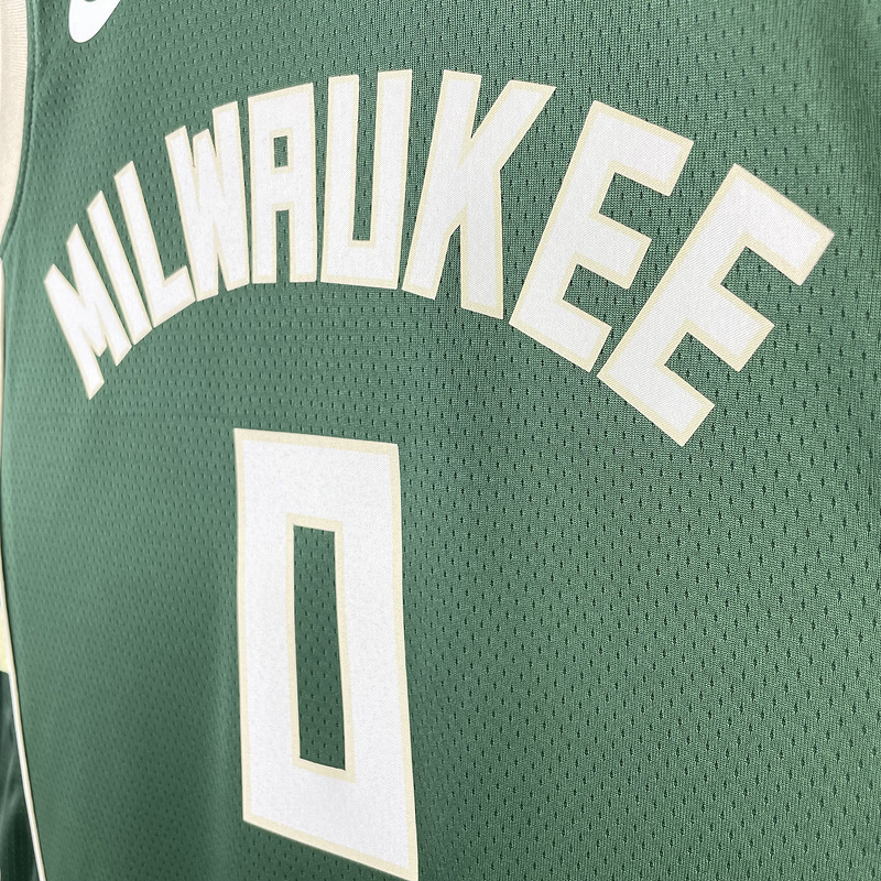2023 NBA Milwaukee Bucks (0 LILLARD) Basketball Jersey