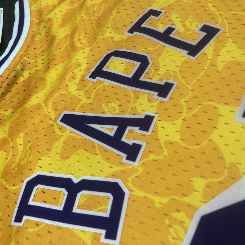 1996-97 NBA Lakers  93 BAPE Basketball Jersey