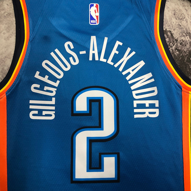 2023 NBA Oklahoma City Thunder 2 GILGEOUS Basketball Jersey