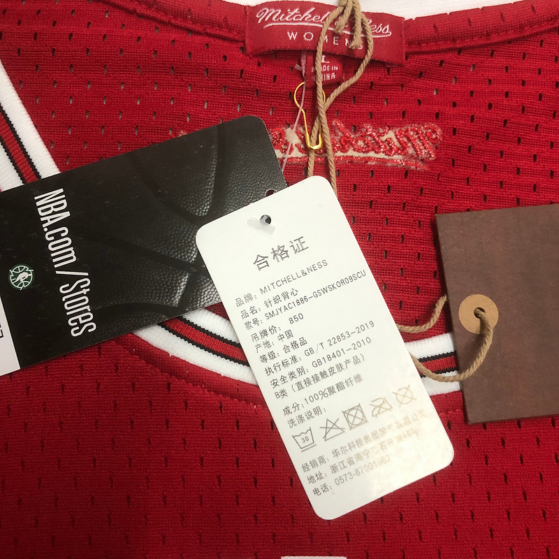 1997-98 NBA Chicago Bulls Woman 33 PIPPEN Red Basketball Jersey