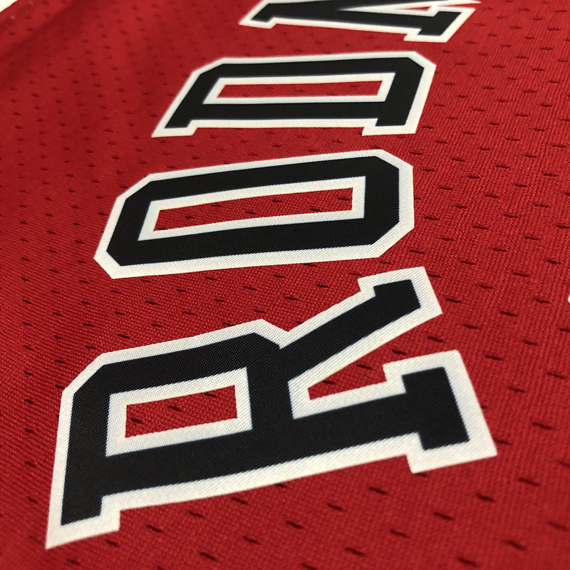 1997-98 NBA Chicago Bulls 91 RODMAN Red Basketball Jersey