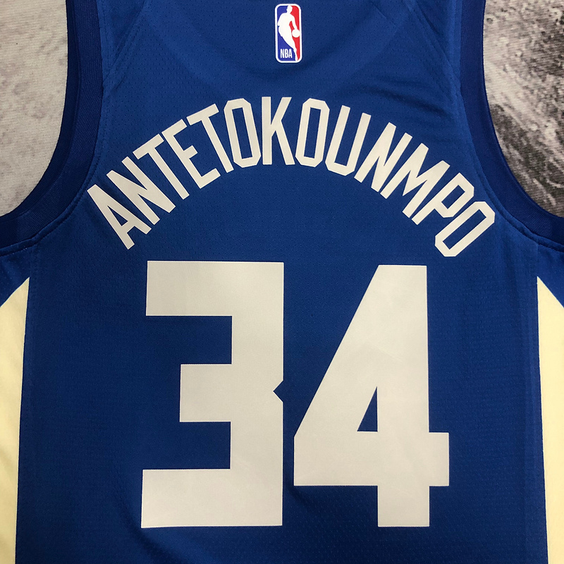 2023 NBA Milwaukee Bucks (34 ANTETOKOUNMPO) Basketball Jersey