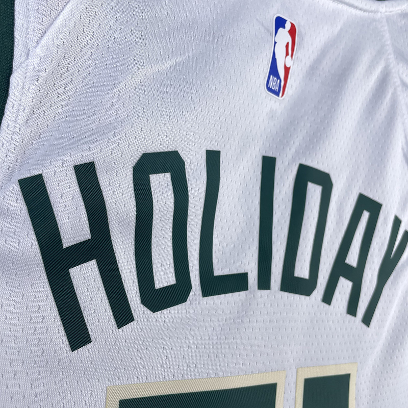 2023 NBA Milwaukee Bucks (21 HOLIDAY) Basketball Jersey