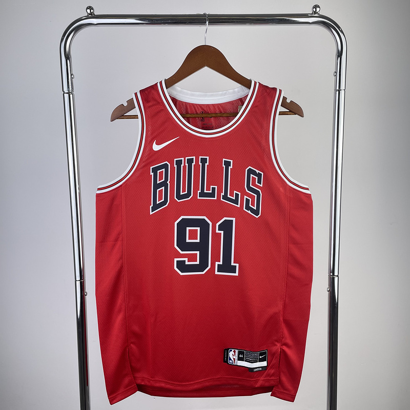 2023 NBA Chicago Bulls (91 RODMAN) Basketball Jersey