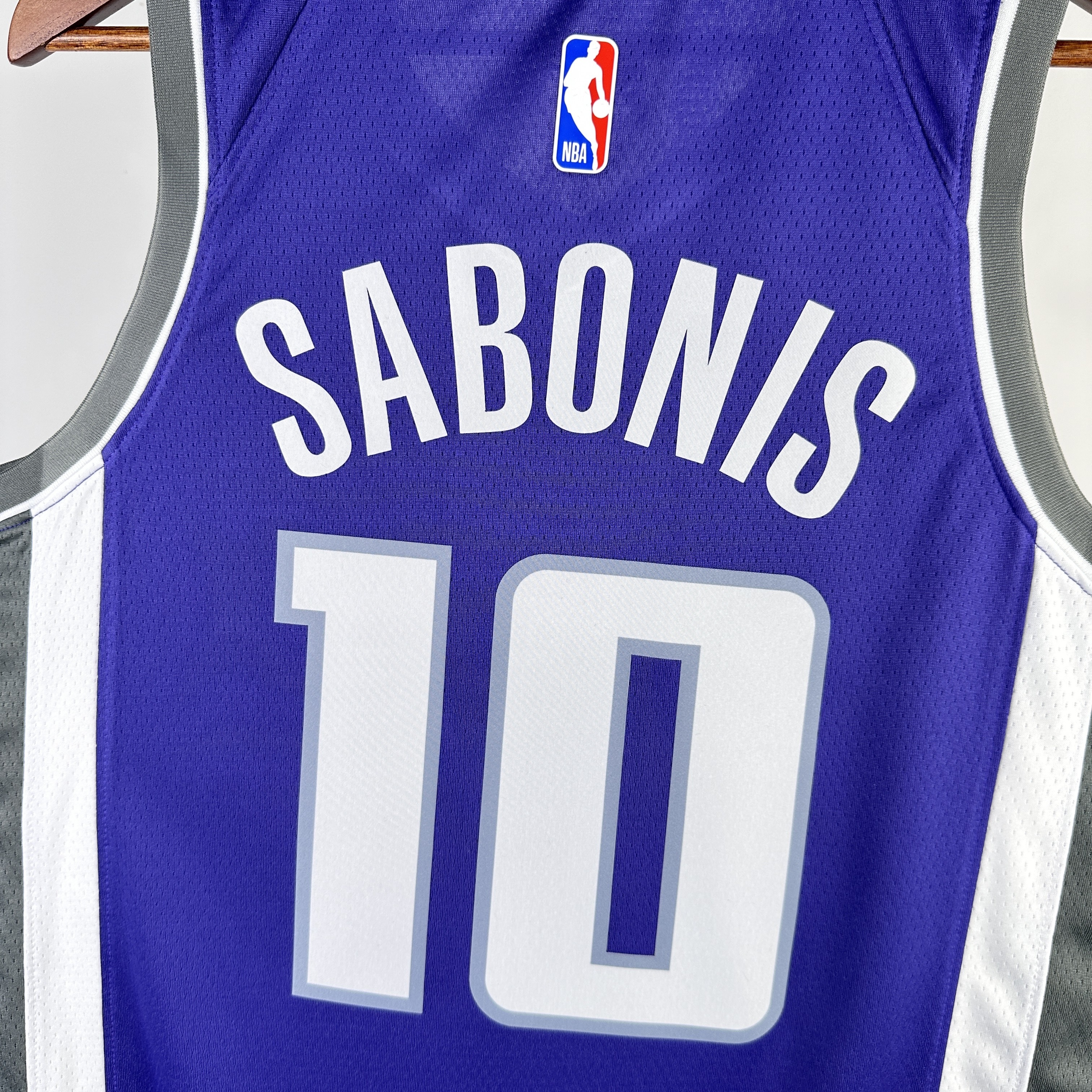 2023 NBA Sacramento Kings 10 Sabonis Basketball Jersey