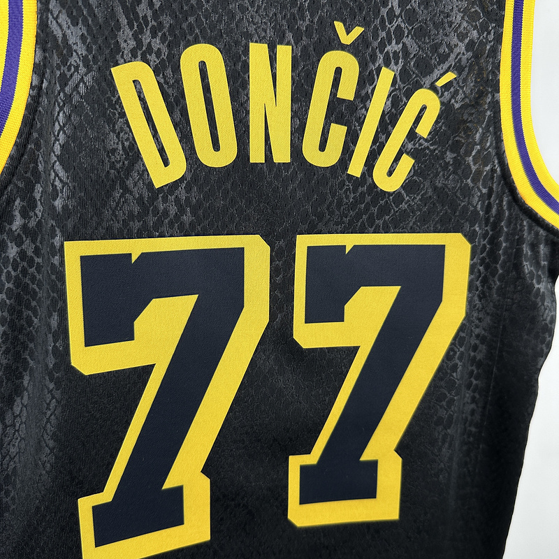 Kids 2023 NBA Lakers 77 DONCIC Basketball Jersey
