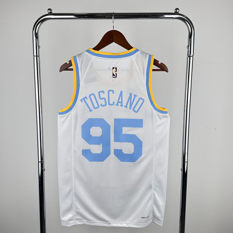 2023 NBA Lakers 95 TOSCANO Basketball Jersey