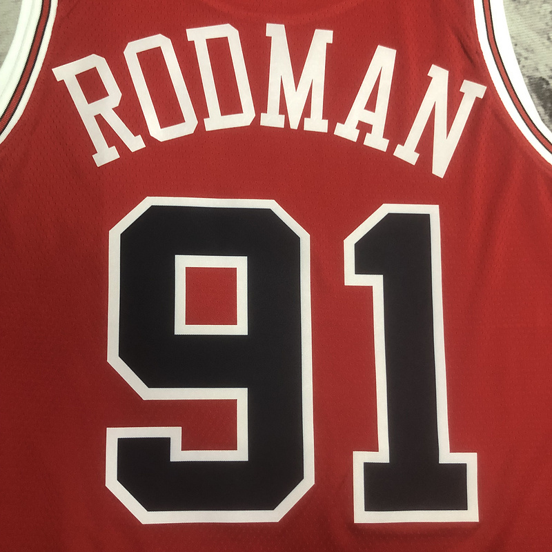 2023 NBA Chicago Bulls (91 RODMAN) Basketball Jersey