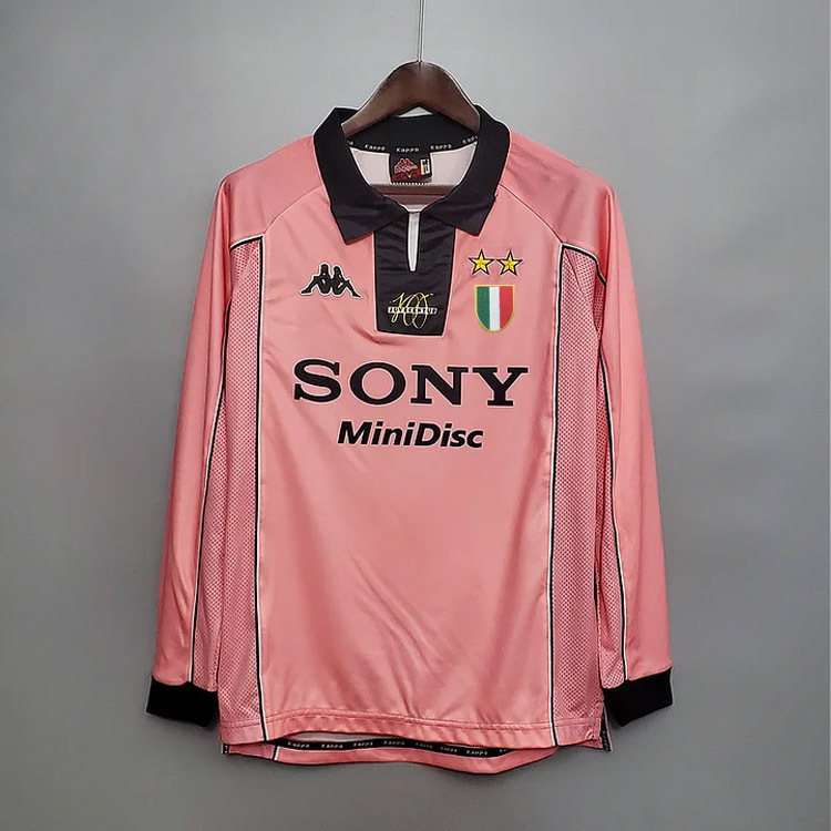 Retro 1997-98 Juventus Long sleeve away ZIDANE DEL PIERO CONTE INZAGHI  Football jersey retro