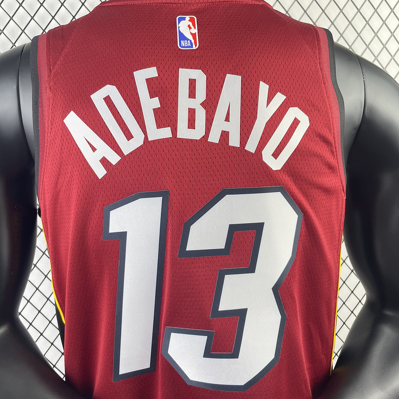 2023 NBA Miami Heat 13 ADEBAYO Basketball Jersey