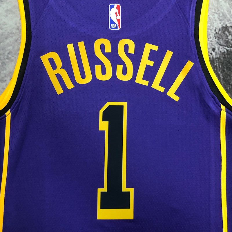 2023 NBA Lakers 1 RUSSELL Basketball Jersey