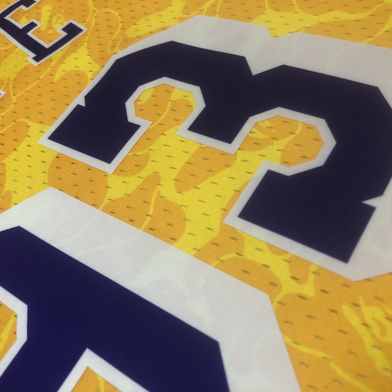 1996-97 NBA Lakers  93 BAPE Basketball Jersey