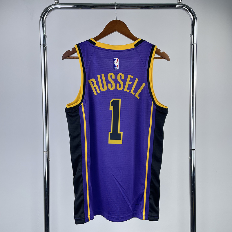 2023 NBA Lakers 1 RUSSELL Basketball Jersey