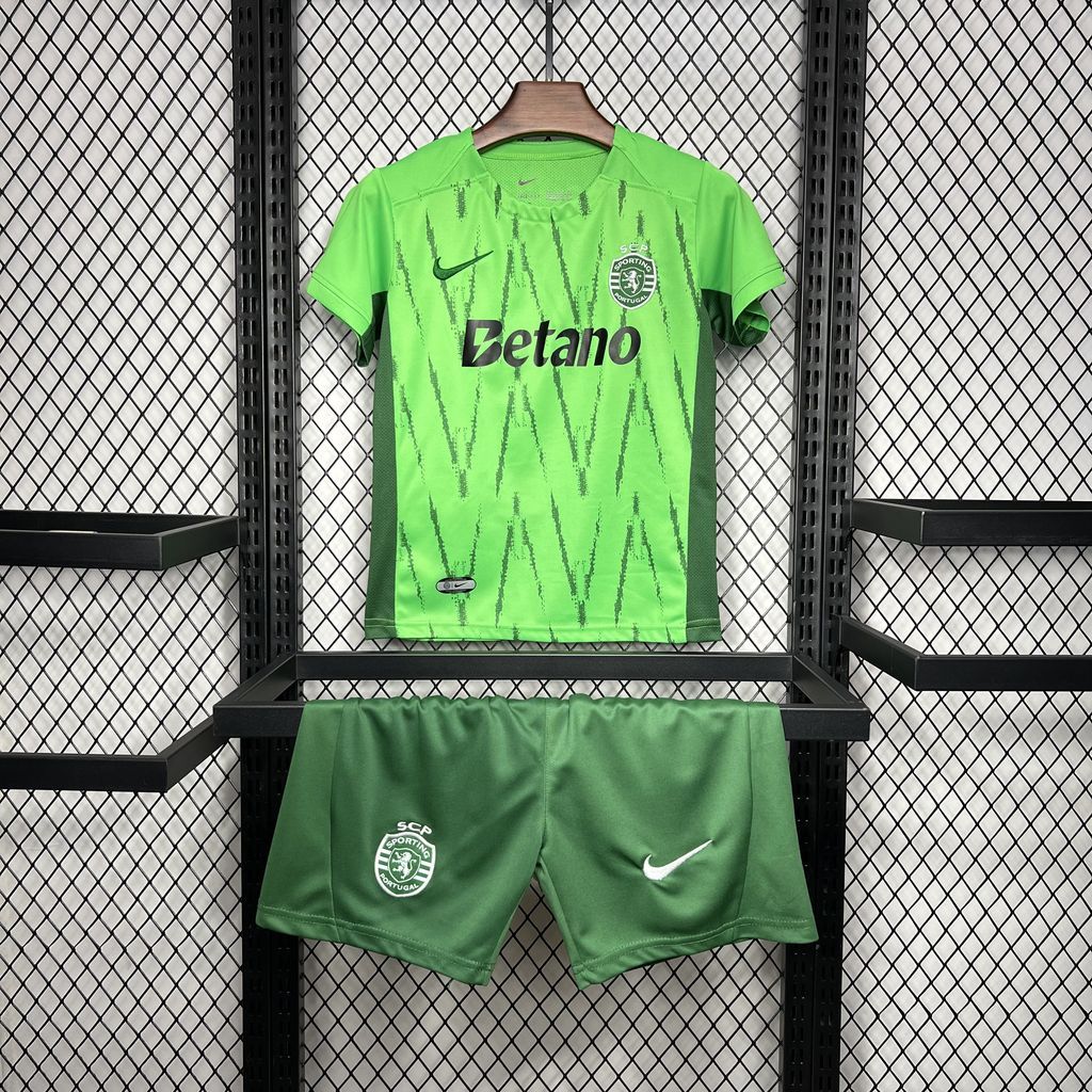 2024-25 Sporting CP Thirds Away Kids Kit Football jersey