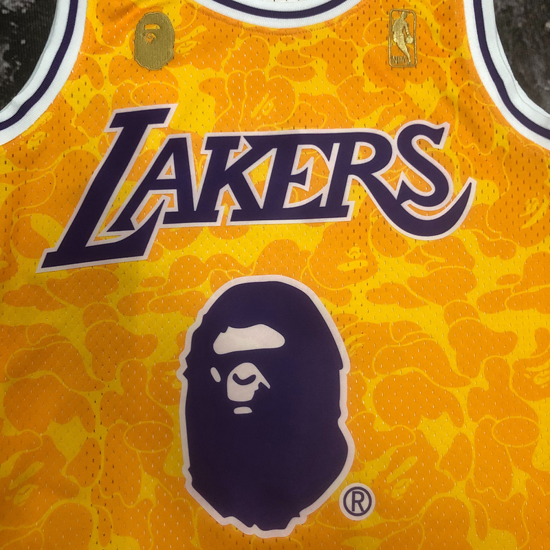 1996-97 NBA Lakers  93 BAPE Basketball Jersey