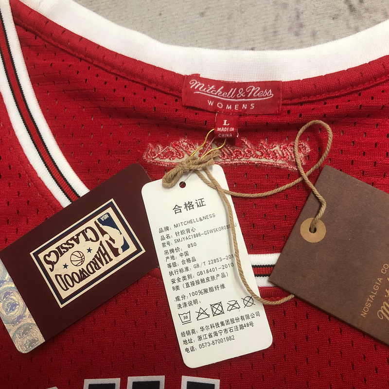 1997-98 NBA Chicago Bulls Woman 23 JORDAN Red Basketball Jersey