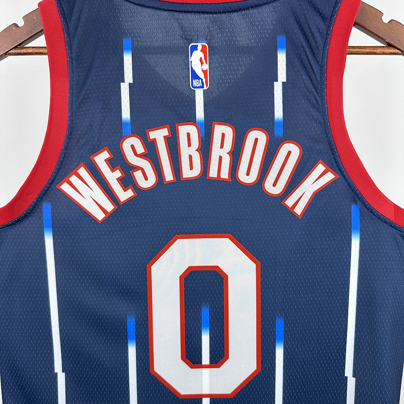 2023 NBA Houston Rockets 0 WESTBROOK Basketball Jersey