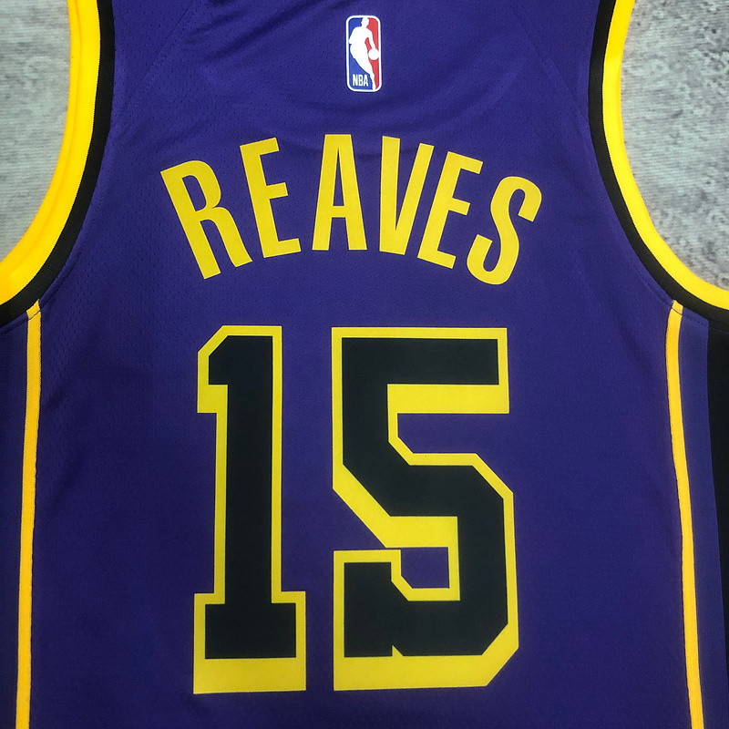 2023 NBA Lakers 15 REAVES Basketball Jersey